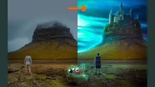 Castle Photo Manipulation (PhaseRunner Art Challenge) in GIMP