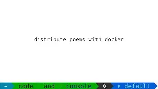 How to distribute poems with the docker?