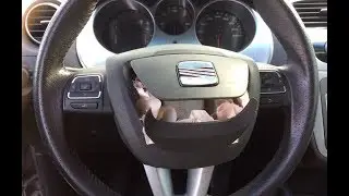 How to remove the steering wheel and airbag Seat Alta XL 2012