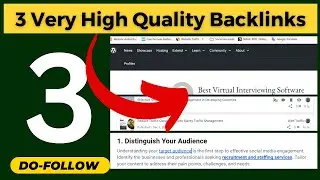 3+ Very High Quality Do Follow Backlinks | How to Create High Quality Backlink | 