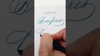 "Bonfires" Spencerian Script Quote | August #LetteringChallenge #ASMR #shorts