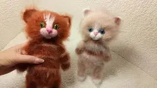 Котики-пушистики игрушки вязаные