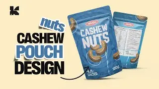 How to create Cashew nut Pouch Packaging in adobe illustrator  | Product Packaging design