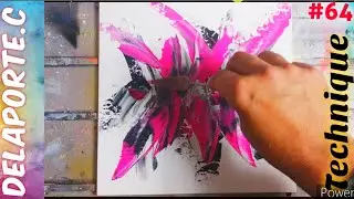 TECHNIQUE simple Abstract Painting Demo / Daily Challenge #64