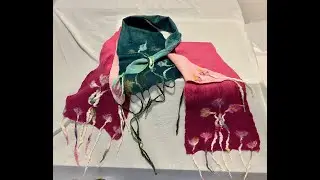 How to make a Merino Wool Scarf with flower tassels