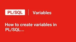 Introduction to PL\SQL Variables 