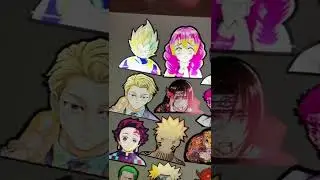 Stickers Collection Display #animelover  #demonslayer #jujutsukaisen #naruto #animefan #weeb #otaku