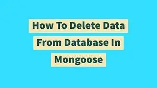 How To Delete Data From Database In Mongoose with node and lambda