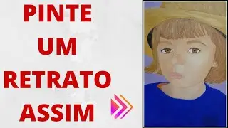 Pintura do retrato da Theodora - Completo vídeo tutorial - Acrylic portrait painting - time lapse