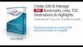 Bookmarking a PDF Document from a Table of contents with AutoBookmark