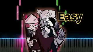 Panic Stricken (Sarv and Ruv Duet) Friday Night Funkin': Mid-Fight Masses (Easy Piano Tutorial)