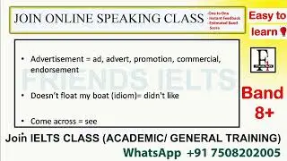Vocabulary - Describe an advertisement you didn't like | IELTS CUE CARD VOCABULARY | FRIENDS IELTS