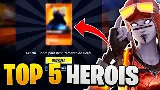 TOP 5 HERÓIS para usar seu CUPOM DE RECRUTAMENTO DE HERÓI em Fortnite Salve o Mundo 2022