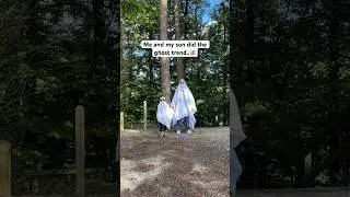 Father and son do a ghost photoshoot 👻 #shorts