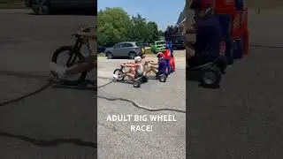 Adult Big wheel races! 
