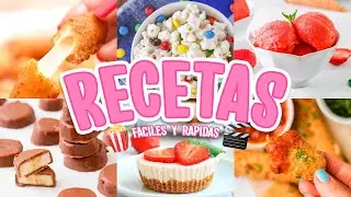 RECETAS FACILES y RAPIDAS para ver PELICULAS o SERIES! Snacks, postres y aperitivos sin horno