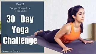 30 Day Yoga Challenge | Day 3 | Surya Namaskar 11 Rounds | Yogbela