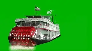 NEW ORLEANS RIVER BOAT-- real--- with Cajun Music green screen