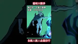 全敵人血量排行(不含合作) #貓咪大戰爭 #にゃんこ大戦争 #thebattlecats #shorts