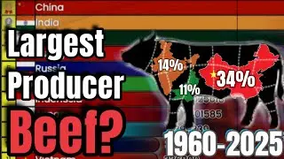  No.1 Beef productions | unbelievable 😮(1960–2025) | Country Rankings Over Time 📈