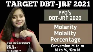 PYQ's DBT-JRF|DBT-JRF 2021