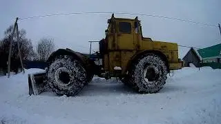 Т-40 АМ и К-700 А (Кировец) Чистка снега то что упало с крыши
