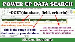 Excel Database Extraction: DGET Function Tutorial with Daily Life Example