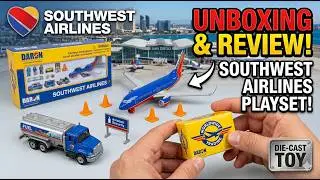 🇺🇸 ✈️ unboxing Daron Southwest Airlines Airport Playset (000205)