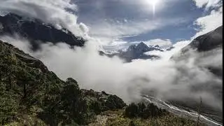 Flying Clouds in Sunny Day in The Mountains - No copyright