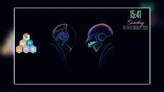 Glowing Daft Punk Rainmeter Skin 2021