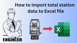 How to import total station data to excel file