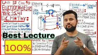 D.C Motor | Class 10: Unit 15 Topic 15.4 D.C motor | Best Lecture