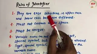 (Ep-04) C Language | Tokens in C Language | Identifier and Rules of identifier with example in C .