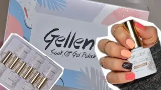 Gellen Gel Polish | Cute Fall Nails With Peachy Dreams And Stellar Sparkle Gel Nail Polish Sets