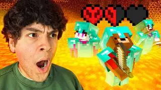 Hardcore Minecraft While Sharing Health Was A Mistake...