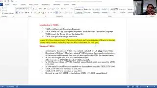 Introduction and History of VHDL
