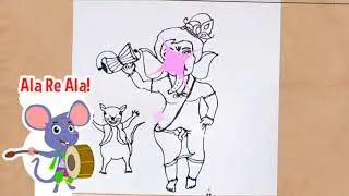 Bal Ganesha and Mushak Drawing for Kids 🌟