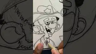 Goofy Sheriff #cartoon #drawing #sheriff