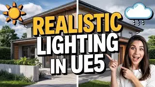 Realistic Lighting in Unreal Engine 5 in Minutes! (Daytime and Cloudy)