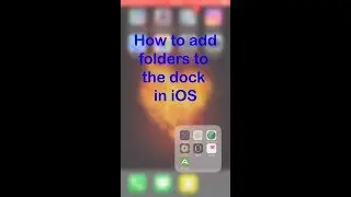 How to add folders to the dock in iOS
