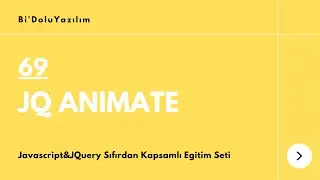 Javascript Dersleri || JQuery Dersleri -69- JQuery Animate