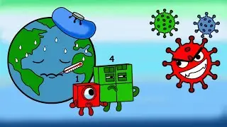 Numberblocks one and four hate the virus 2021 - Numberblocks fanmade coloring story