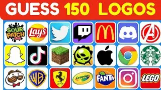 Guess the Logo in 3 Seconds 🥇🍏 150 Famous Logos | Logo Quiz 2024