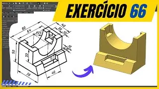 SOLIDWORKS MODELAGEM EXERÍCO 66 - PARA INICIANTES