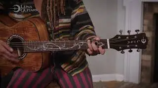 Luna Vineyard Koa Bevel Folk Guitar with Fishman