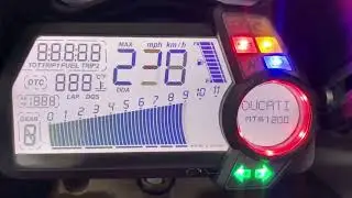 Ducati Multistrada - Advanced Menu settings - MPG MPH to KMH - Temp change