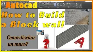How to build a concrete block wall in Autocad.