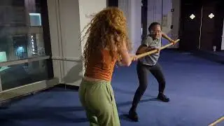 Basic Quarterstaff Fight - Emily & Octavia