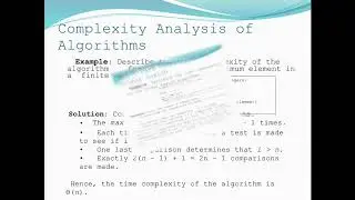 Complexity of Algorithms Examples