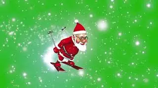 no copyright 3d Santa Claus transition with green screen (black mart)